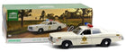 1:18 scale 1975 Dodge Monaco police diecast model car with sheriff markings and original box