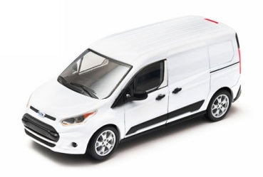 White diecast model van in 1:24 scale with detailed wheels and black trim on a plain background.