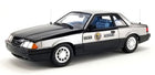 1:18 scale diecast state trooper police car model with black and silver finish