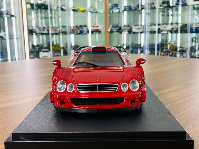 GT Spirit Mercedes-Benz CLK GTR Super Sport 1/18 Red Resin - studio product photo of the scale model