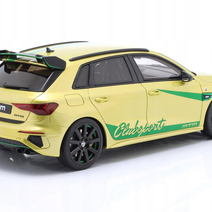 GT Spirit Audi S3 MTM 2022 Yellow Metallic 1:18 Resin Limited GT891 With Custom Plates