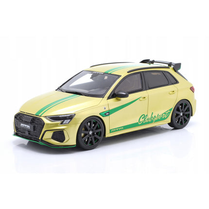 GT Spirit Audi S3 MTM 2022 Yellow Metallic 1:18 Resin Limited GT891 With Custom Plates