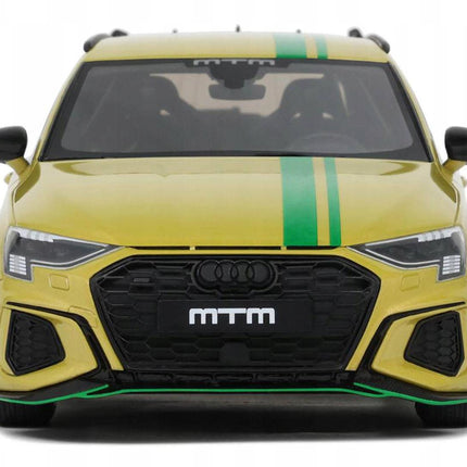 GT Spirit Audi S3 MTM 2022 Yellow Metallic 1:18 Resin Limited GT891 With Custom Plates