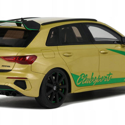 GT Spirit Audi S3 MTM 2022 Yellow Metallic 1:18 Resin Limited GT891 With Custom Plates