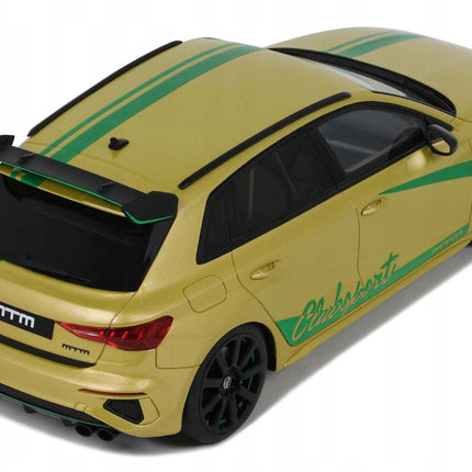 GT Spirit Audi S3 MTM 2022 Yellow Metallic 1:18 Resin Limited GT891 With Custom Plates