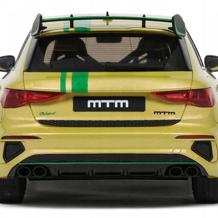 GT Spirit Audi S3 MTM 2022 Yellow Metallic 1:18 Resin Limited GT891 With Custom Plates