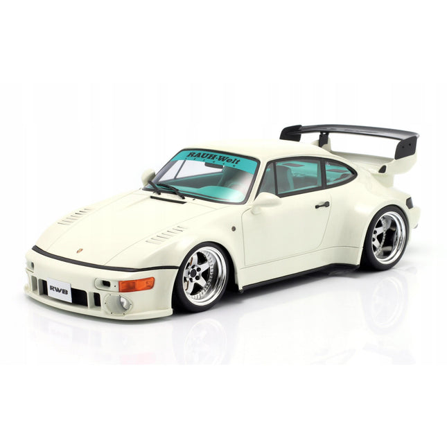 GT Spirit Porsche 911 (964) Flat Nose RWB RWBA 2023 White 1:18 Resin With Custom Plates