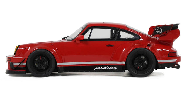 GT Spirit Porsche 911 964 RWB Painkiller Indian Red 1:18 Resin Model With Custom  Plates