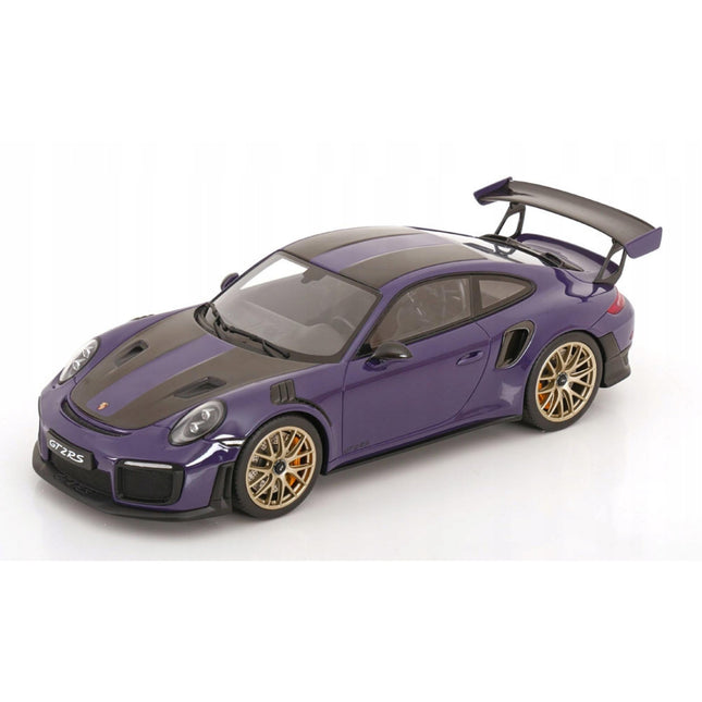 GT Spirit Porsche 911 GT2 RS 991 II Ultraviolet 1:18 Resin Model With Custom  Plates