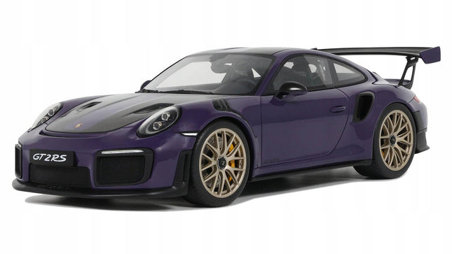 GT Spirit Porsche 911 GT2 RS 991 II Ultraviolet 1:18 Resin Model With Custom  Plates