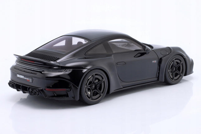 GT Spirit Porsche 911 Turbo Brabus 900 ROCKET-R 2023 Black 1:18 Limited Edition With Custom Plates