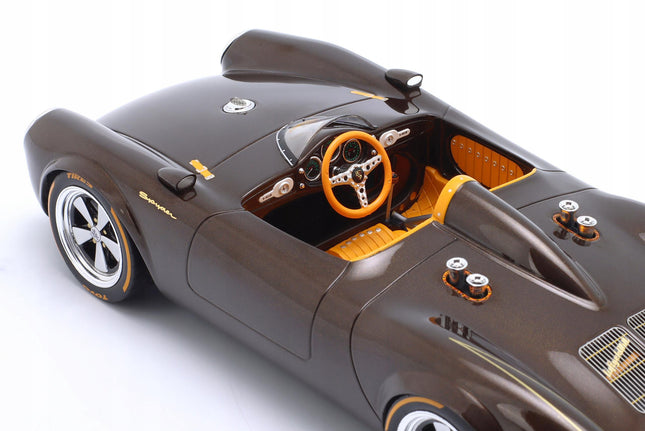 GT Spirit S-Klub Porsche 550 Spyder 2019 Mesquite Brown 1:18 Resin Limited With Custom Plates