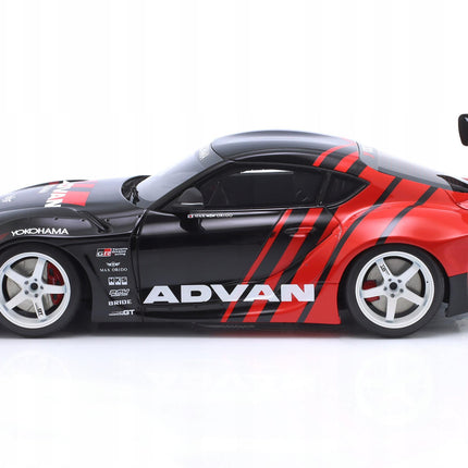 GT Spirit Toyota Supra GR Advan 2020 Black/Red 1:18 Resin Limited Edition with Custom Plates