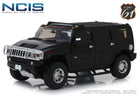 1:18 scale diecast model black Hummer H2 SUV with NCIS TV series branding, detailed exterior