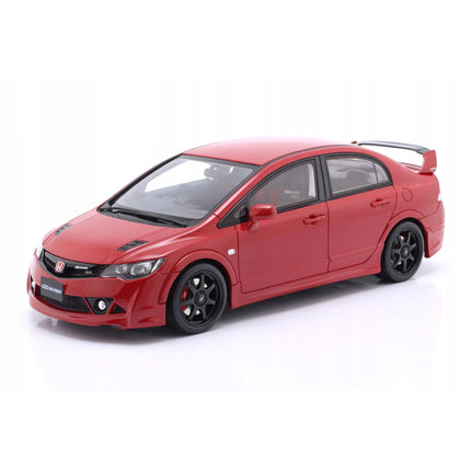 Honda Civic Mugen RR (FD2) 2008 Milano Red Otto Mobile 1:18 OT1019 Diecast Car Model with Custom Plates