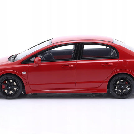 Honda Civic Mugen RR (FD2) 2008 Milano Red Otto Mobile 1:18 OT1019 Diecast Car Model with Custom Plates