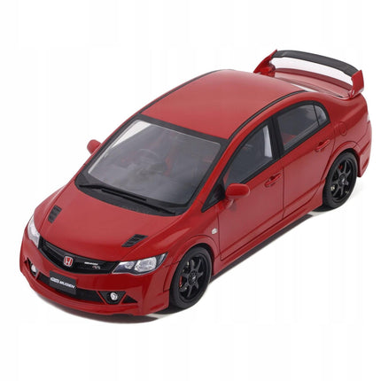 Honda Civic Mugen RR (FD2) 2008 Milano Red Otto Mobile 1:18 OT1019 Diecast Car Model with Custom Plates