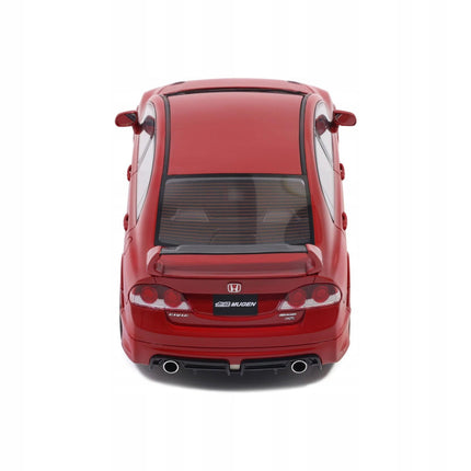 Honda Civic Mugen RR (FD2) 2008 Milano Red Otto Mobile 1:18 OT1019 Diecast Car Model with Custom Plates