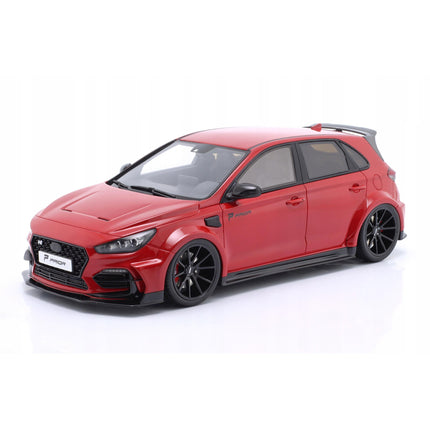 Hyundai Prior Design I30 N 2021 Red 1:18 Otto Resin Model OT1112 Model Custom Plates