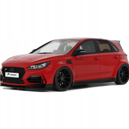 Hyundai Prior Design I30 N 2021 Red 1:18 Otto Resin Model OT1112 Model Custom Plates