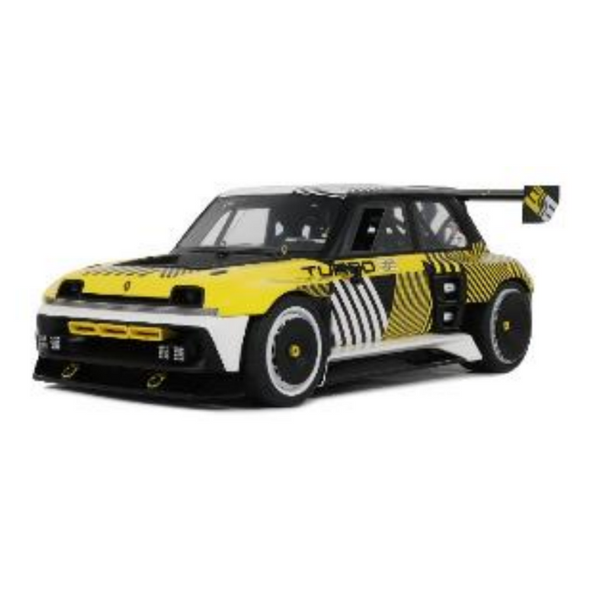 Otto Renault 5 Turbo 3E E-TECH RMC Metal Yellow 1:18 Resin Model Car - detailed collector display model
