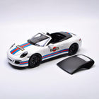 Schuco Porsche 911 GTS Martini Edition White 1:18 Diecast Model Car - detailed collector display model