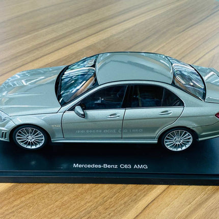 AutoArt Mercedes-Benz C63 AMG Grey 1:18 Diecast Model Car - premium collector scale model