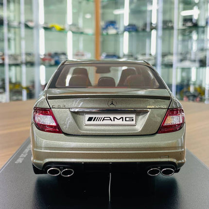 AutoArt Mercedes-Benz C63 AMG Grey 1:18 Diecast Model Car - scale model for display