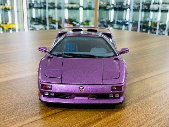 AutoArt Lamborghini Diablo SE30 Purple 1:18 Diecast Model Car - studio product photo of the scale model