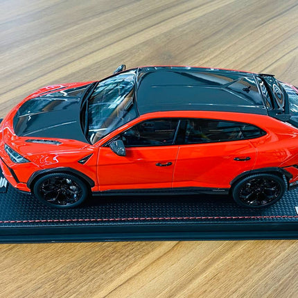 MR Collection Lamborghini Urus Performante 1:18 Rosso Arancio Resin Model - scale model for display