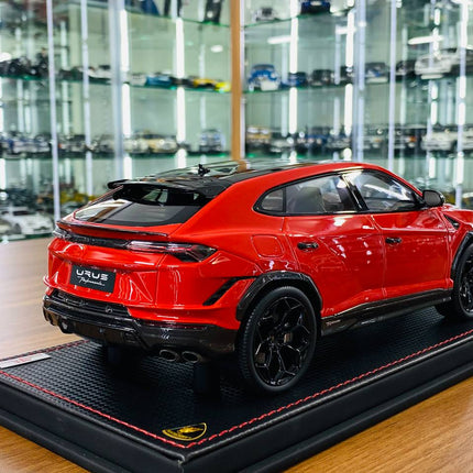 MR Collection Lamborghini Urus Performante 1:18 Rosso Arancio Resin Model - fine detailed model replica