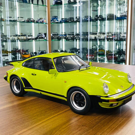 Minichamps Porsche 911 Turbo (1977) 1/12 Diecast Model Light Green - detailed collector display model