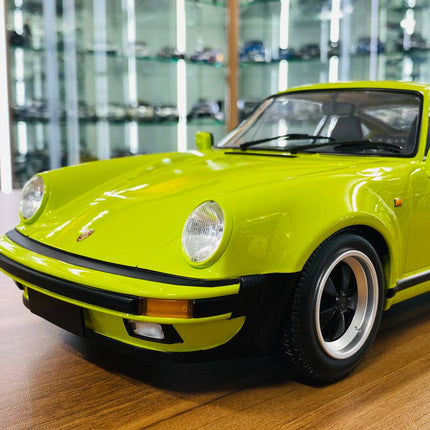 Minichamps Porsche 911 Turbo (1977) 1/12 Diecast Model Light Green - collector edition scale model