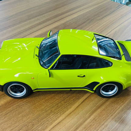 Minichamps Porsche 911 Turbo (1977) 1/12 Diecast Model Light Green - scale model for display