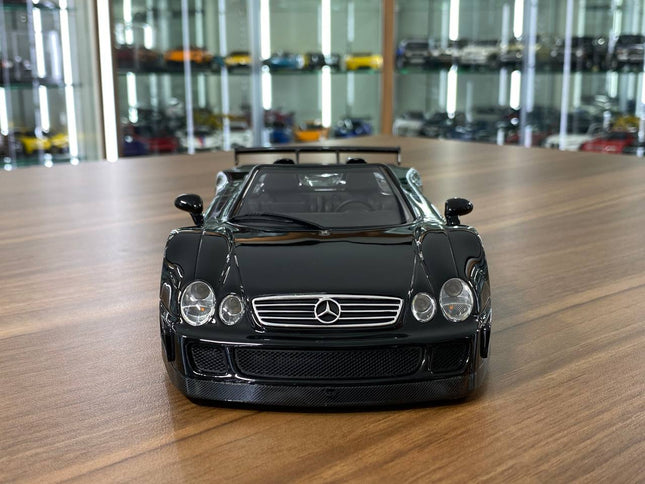 1/18 Resin Mercedes-Benz CLK GTR Black Model Car by GT Spirit - studio product photo of the scale model