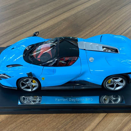 Bburago Ferrari Daytona SP3 1:18 Blue Diecast Model Car - scale model for display