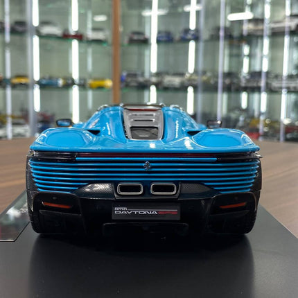 Bburago Ferrari Daytona SP3 1:18 Blue Diecast Model Car - premium collector scale model