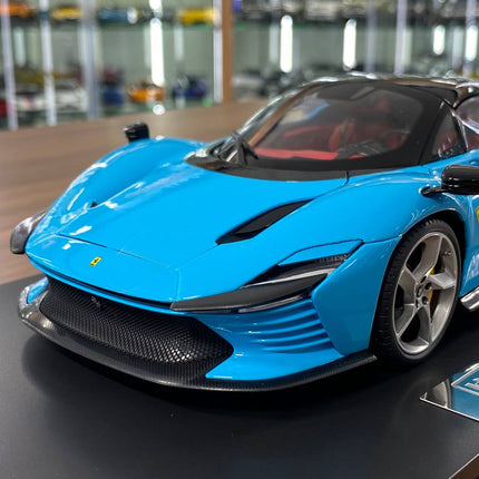 Bburago Ferrari Daytona SP3 1:18 Blue Diecast Model Car - detailed die-cast style model