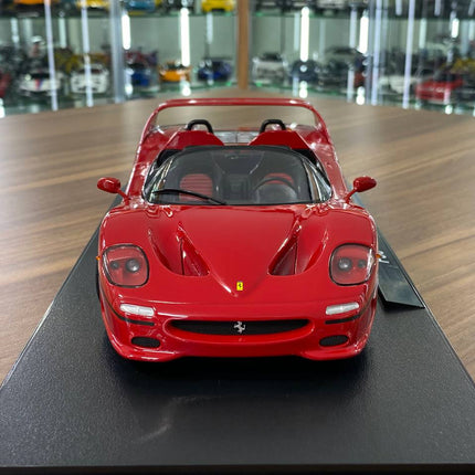 KK Scale 1:18 Ferrari F50 Diecast Model Car Red Silver Wheels - studio product photo of the scale model