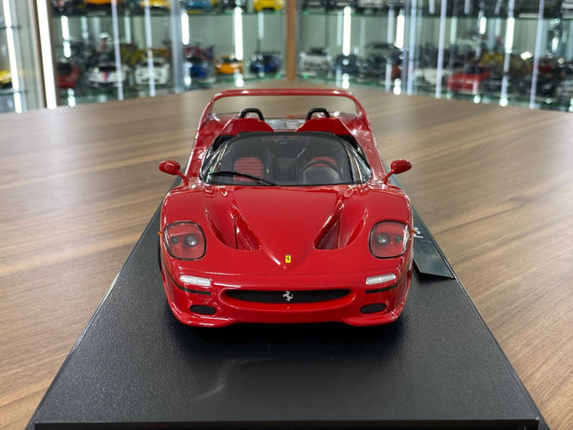 KK Scale 1:18 Ferrari F50 Diecast Model Car Red Silver Wheels - studio product photo of the scale model