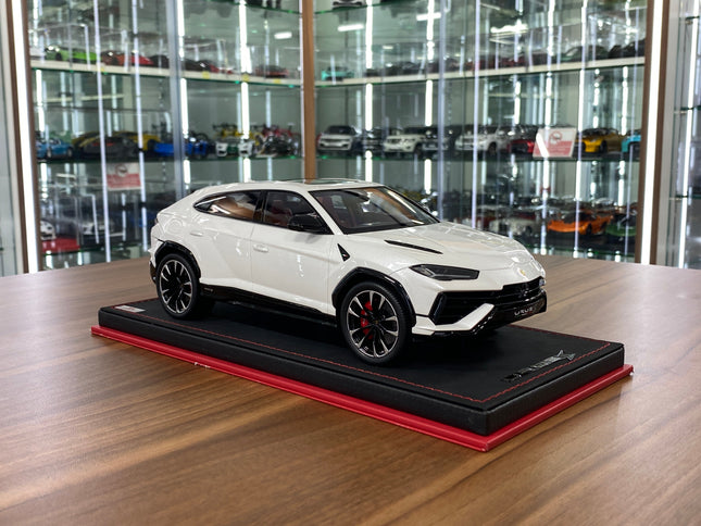 MR Collection Models 1/18 Lamborghini URUS S Resin Model Balloon White Limited Edition - detailed collector display model
