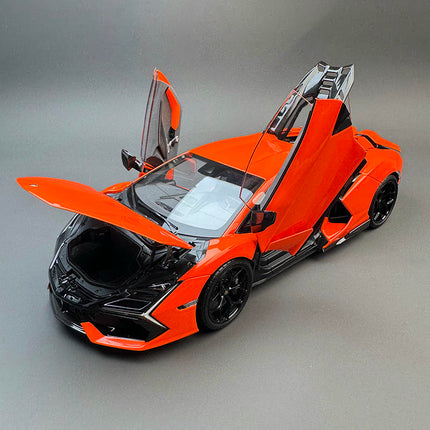 LCD Model The Lamborghini Revuelto in Orange 1:18 Diecast Model Car - scale model for display