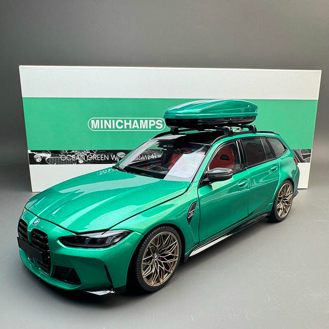 Minichamps BMW M3 Touring 2024 1:18 Diecast Model Car - studio product photo of the scale model