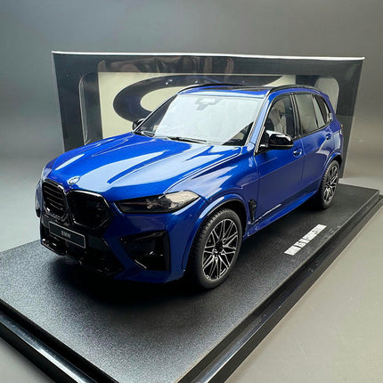 GT Spirit BMW X5M Competition Blue 1:18 Resin Model Car - studio product photo of the scale model