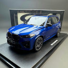 GT Spirit BMW X5M Competition Blue 1:18 Resin Model Car - studio product photo of the scale model