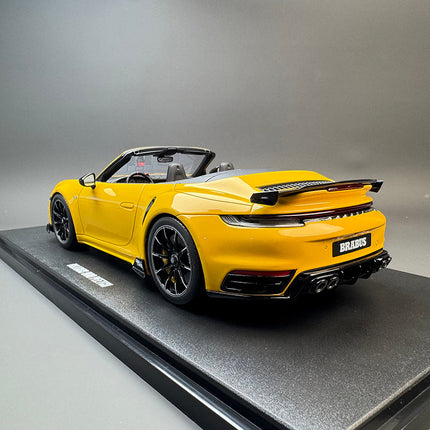 GT Spirit Brabus 911 Turbo S 992 Yellow 1:18 Resin Model Car - fine detailed model replica