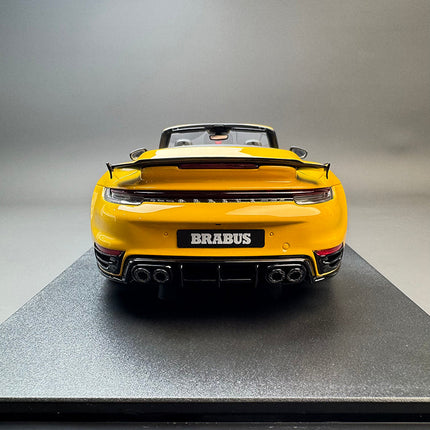 GT Spirit Brabus 911 Turbo S 992 Yellow 1:18 Resin Model Car - premium collector scale model