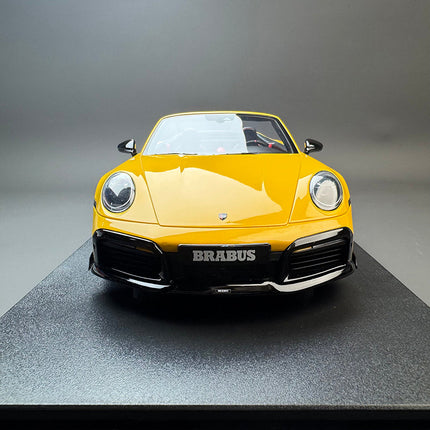 GT Spirit Brabus 911 Turbo S 992 Yellow 1:18 Resin Model Car - collectible scale model car