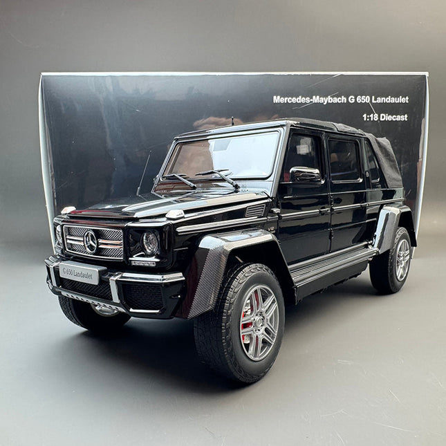 Almost Real Mercedes-Maybach G650 Landaulet 2017 Black 1:18 Diecast Model Car - studio product photo of the scale model