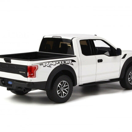 GT Spirit Ford Raptor 1:18 White Diecast Model Car - studio product photo of the scale model